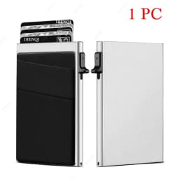 Slim Business Card Holder Rfid Minimalist Smart Wallet Pop Up Metal Box Credit Bank Visit Cardholder Case Porte Carte De Visite