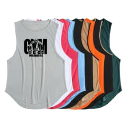 Gym Bodybuilding Sports Sleeveless T-Shirts Mens Fitness Workout Muscle Tank Tops Summer Mesh Breathable Stretch Quick Dry Vests