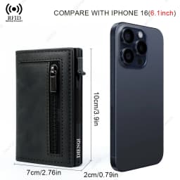 Multi-card Slot Men Wallet Business Card Holder Fashion Folding Large-capacity Coin Purse PU Leather Black Short Purse Card Case
