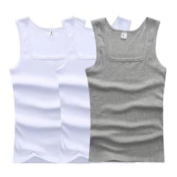 Hot Men's Tank Tops Fitness Vest Basic Elastic Sleeveless T-shirt Cotton Bodybuilding Man Clothing 3pcs/set Gym Clothing Man