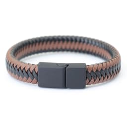 Noter Men Leather Bracelet Bangle Black Braided Magnetic Clasp Punk Braclet Homme Hand Accessories Gift For Him Pulsera Hombre
