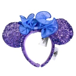 Disney Mickey Mouse Ear Headband Amusement Park Hair Hoop Fish Scale Sequin Mesh Party Headwear Girl Toy Birthday