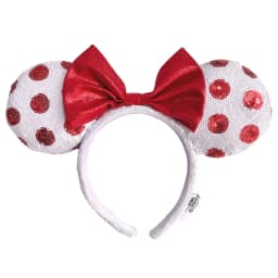 Disney Mickey Mouse Ear Headband Amusement Park Hair Hoop Fish Scale Sequin Mesh Party Headwear Girl Toy Birthday