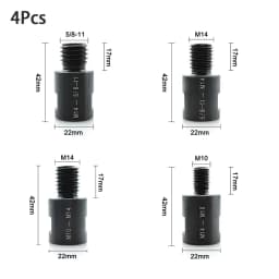 M14 M10 5/8-11'' Adapter Angle Grinder Thread Converter Adaptive Shaft Connector Polished for Diamond Core Drill Bits Hole Saw