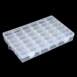36 Grids Plastic Organizer Box Storage Container Jewelry Box with Adjustable Dividers for Beads Art DIY Crafts Fishing Tackles