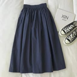 Women's White Long Skirt High Waist A-Line Knee-Length Fashion Pockets Pleated Casual Elegant Skirts for Autumn 2024