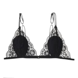 Women Ultra-thin Triangle Cup Lace Front Buckle No Wire Bra Beautiful Back Backless Adjustable Slim Straps Bra