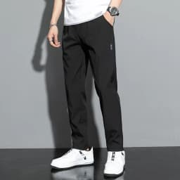 Summer men's ice silk quick drying casual pants slim fit ice silk sports pants straight tube quick drying minimalist sports pant