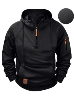 2025 New Men's Keep Warm Hoodie Streetwear Jacket Long Sleeve Sweatshirts Zipper Hooded Pullover Male Running Hooded Sweatshirt
