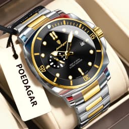 POEDAGAR Luxury Trendy Men Watch Waterproof Luminous Date Stainless Steel Male Watch Quartz Business Sports Men's Watches Reloj