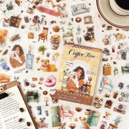 20sheets Cute Pet Life Record Series Kawaii PET Sticker Book Creative Handbook Collage DIY Scrapbook Material Aesthetic Stickers