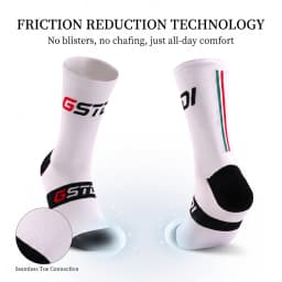 2pairs 2023 New Cycling Socks Bike Nurse Compression Road Bike Running Mtb Knee-high White Sports Funny Brand Black