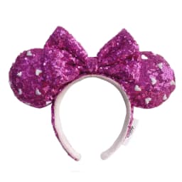 Disney Minnie Mouse Ears Headband Holiday Party Rose Bows Hairband EARS COSTUME Headband Cosplay Plush Adult/Kids Headband Gift