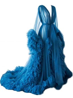 Ladies Dressing Gown Perspektive Sheer Long Robe Fluffy Dessous Fotografie Bridal Fluffy Maternity Robes Photo Shoot Bathrobe