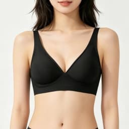 No-Show Deep V-neck Bras For Women Push-Up Bra Wire Free Sexy Lingerie Padded Underwear Plus Size Solid Color Intimates S-3XL