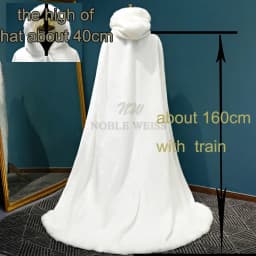 Winter Long Warm Wedding Capes Wedding Cloak Floor Length Bride Shawl Faux Fur Cape Coat Adult Bridal Wrap Customized