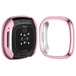Soft TPU Full Cover Case For Fitbit Versa 2/Versa 3/Versa 4 Screen Protector Case Plated Bumper Cover For Fitbit Sense 2/Sense