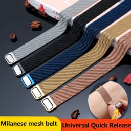 Milan Magnetic Mesh Belt Watchband For Citizen D-W Longines Omega Samsung Huawei Watch Strap Men and Women Bracelet 18 20mm 16mm