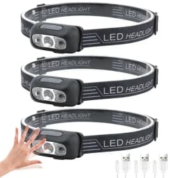 Strong Light Headlamp Portable LED Sensor Headlamp USB Rechargeable Head Flashlight Outdoor Camping Fishing Emergency Lantern