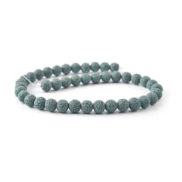 Volcanic Lava Natural Stone Beads Colorful Black Round Rock Lava Loose Beads 6mm-16mm For DIY Necklace Bracelet Jewelry Making