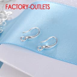 Hot Sale 10PCS Lot Fashion Jewelry Components 925 Sterling Silver Earrings Accessories For Women Earring Hooks Fitting