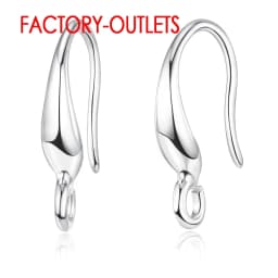 Hot Sale 10PCS Lot Fashion Jewelry Components 925 Sterling Silver Earrings Accessories For Women Earring Hooks Fitting