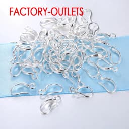 Hot Sale 10PCS Lot Fashion Jewelry Components 925 Sterling Silver Earrings Accessories For Women Earring Hooks Fitting