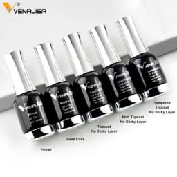 Venalisa 12ml TPO FREE Diamond Top Coat Supply Nail Art Enamel Gel Nail Polish Shining Glitter Sequin Starry Platinum Paint Gel