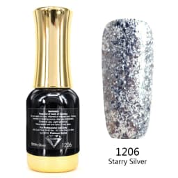 Venalisa 12ml TPO FREE Diamond Top Coat Supply Nail Art Enamel Gel Nail Polish Shining Glitter Sequin Starry Platinum Paint Gel