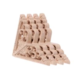 4pcs/set Wood Carved Corner Onlay Applique Unpainted Frame Cupboard Cabinet Decal For Home Furniture Decoration 12x12cm