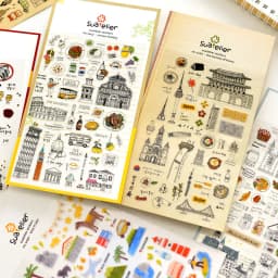 Suatelier City Sticker Korea Scrapbooking Hobby Deco Stickers Junk Journal Supplies Planner Diary Photo Album Craft Material