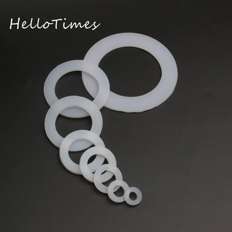 10pcs 1/4" 3/8" 1/2" 3/4" 1" 20/25/32/40/50mm Silicon Flat Gasket O-Ring Seal Washer Ring Plumbing Faucet Washer Sealing Ring