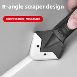 Silicone Scraper Squeegee Glue Remover Knife Caulking Angle Beauty Crack Trowel Tool Grout Scraper Kit with 5pcs Scraper Head