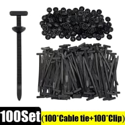Universal Nylon Cable Tie Buckle Auto Fastener Screw Replacement Clip Car Fender Trunk Engine Guard Panel Wire Management Secure
