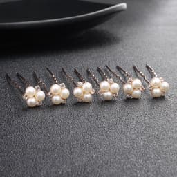 6 Pcs/Lot Austrian Crystal Rhinestones Bridal Hairpins Pearl Wedding Headpieces Hair Jewelry Accessories for Women Holiday Gift