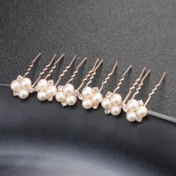6 Pcs/Lot Austrian Crystal Rhinestones Bridal Hairpins Pearl Wedding Headpieces Hair Jewelry Accessories for Women Holiday Gift