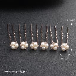 6 Pcs/Lot Austrian Crystal Rhinestones Bridal Hairpins Pearl Wedding Headpieces Hair Jewelry Accessories for Women Holiday Gift