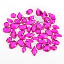 100pcs Mixed Shapes Rhinestones Glitter Crystal Acrylic Sew On Flatback Rhinestones Stone For DIY Clothes Sewing Beads