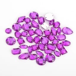 100pcs Mixed Shapes Rhinestones Glitter Crystal Acrylic Sew On Flatback Rhinestones Stone For DIY Clothes Sewing Beads