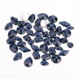 100pcs Mixed Shapes Rhinestones Glitter Crystal Acrylic Sew On Flatback Rhinestones Stone For DIY Clothes Sewing Beads