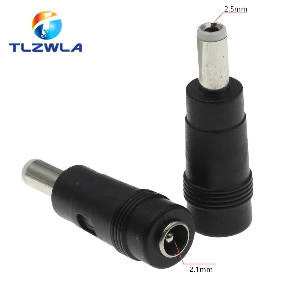 Connector For Dc Power Adapter Connector Plug Conversion Head Jack Female Socket 5.5*2.1mm Turn To Male 5.5*2.5mm