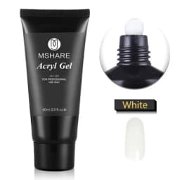 MSHARE Poly Nail Extension Gel TPO Hema Free Milky White Nails 60g Nail Extension Camouflage Quick Building Finger 60ml