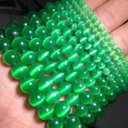 YHBZRET Colorful Cat Eye Beads opal Natural Stone Round glass Loose Spacer beads for Jewelry making DIY bracelets 4/6/8/10/12MM