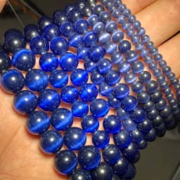 YHBZRET Colorful Cat Eye Beads opal Natural Stone Round glass Loose Spacer beads for Jewelry making DIY bracelets 4/6/8/10/12MM