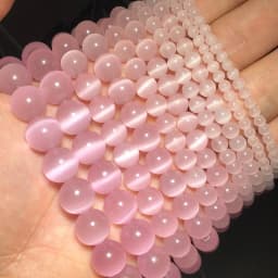YHBZRET Colorful Cat Eye Beads opal Natural Stone Round glass Loose Spacer beads for Jewelry making DIY bracelets 4/6/8/10/12MM