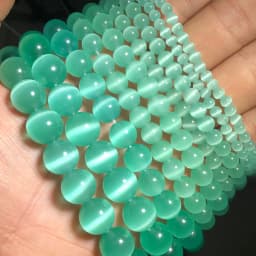 YHBZRET Colorful Cat Eye Beads opal Natural Stone Round glass Loose Spacer beads for Jewelry making DIY bracelets 4/6/8/10/12MM