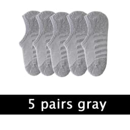 5 Pairs/Lot Men Towel Bottom Boat Socks Sport Sweat Breathes Silicone Anti-Slip Lnvisible Socks Spring Summer New Fashion
