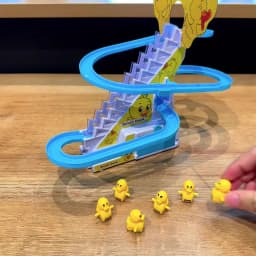 Kid Diy Small Duck Penguin Electronic Climbing Stairs Track Toy Light Musical Slide Track Coaster Toy Educational Fun Toys Gifts