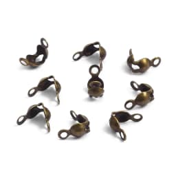 100pcs/lot Connector Clasp Fitting 4x7mm Ball Chain Calotte End Crimps Beads Connector Components For DIY Jewelry Making Supplie