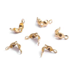 100pcs/lot Connector Clasp Fitting 4x7mm Ball Chain Calotte End Crimps Beads Connector Components For DIY Jewelry Making Supplie